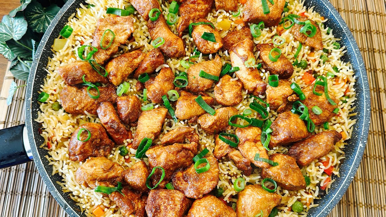 Basmati Reis mit Hähnchen und Gemüse | mittagessen rezepte | Noor’s Küche | schnelle rezepte