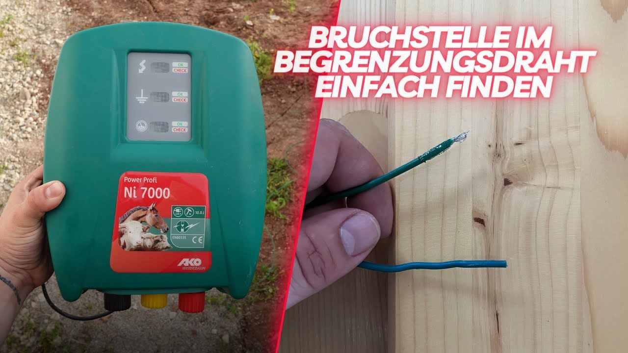 Bruchstelle im Mähroboter Begrenzungsdraht ganz einfach finden!