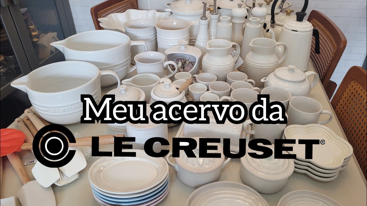 MEU ACERVO DA LE CREUSET MERINGUE E BRANCO.