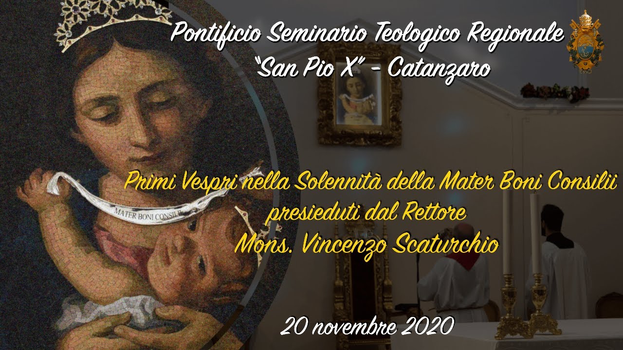 Diretta Primi Vespri nella Solennità della Mater Boni Consilii - Presieduti da Mons. Scaturchio
