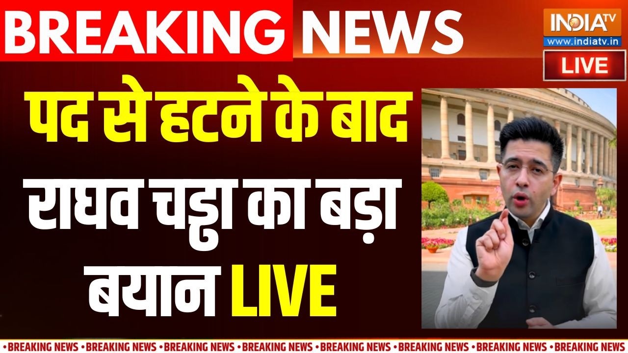 Raghav Chadha On His Removal Live: AAP के एक्शन पर राघव चड्ढा का जवाब | Arvind Kejriwal | AAP