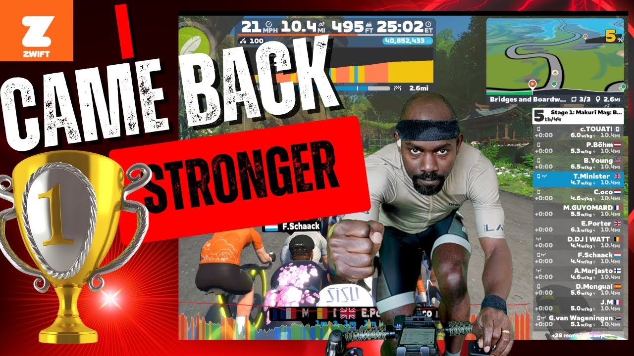 going for victory.  ZWIFT RACING STAGE 2 MAKURI MAY