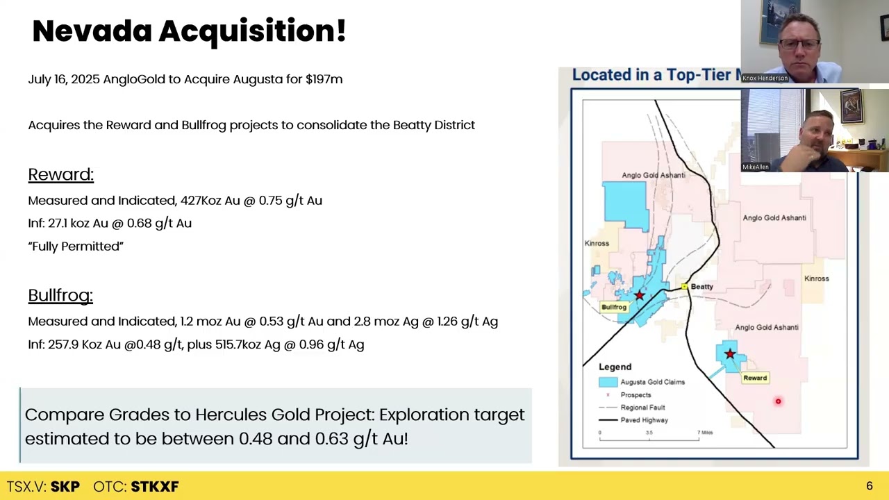 Strikepoint CEO on the acquisition of Augusta Gold by Anglogold Ahsanti in Nevada&rsquo;s Walker Lane
