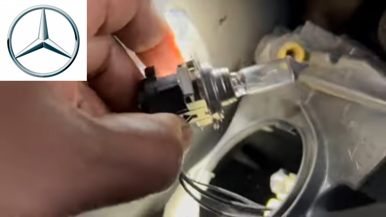 How To Change Headlight Bulbs Low and High Beam Lights In Your Mercedes C250 C250 C300 C350 etc..