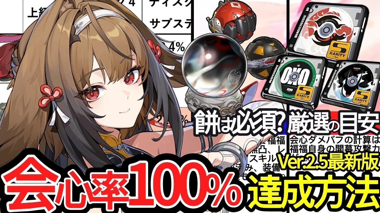 【ゼンゼロ】誰でもお手軽最強に!?『葉瞬光』の目標ステータス「会心率100%」の達成方法を徹底解説！Ver.2.5最新版/無餅/モチーフなし/サブステ厳選【ゼンレスゾーンゼロ/ZZZ】