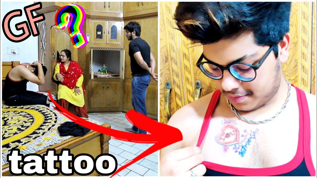 Fake 💘 Love Tattoo Prank On My Mom😨 || Kamini ♥️ Himanshu || Prank In India || Skater Himanshu