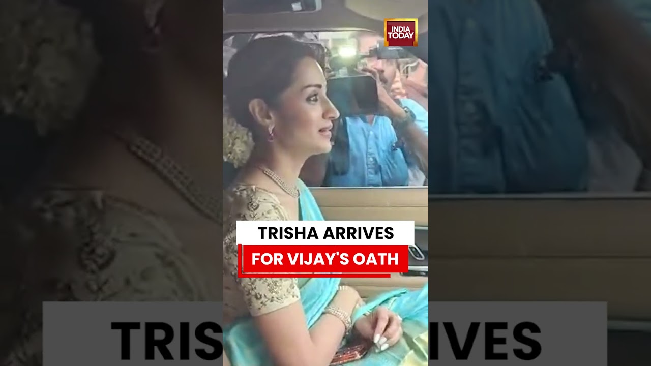 VIRAL VIDEO: Trisha Krishnan Arrives For C Joseph Vijay&rsquo;s Oath Ceremony | Massive Buzz