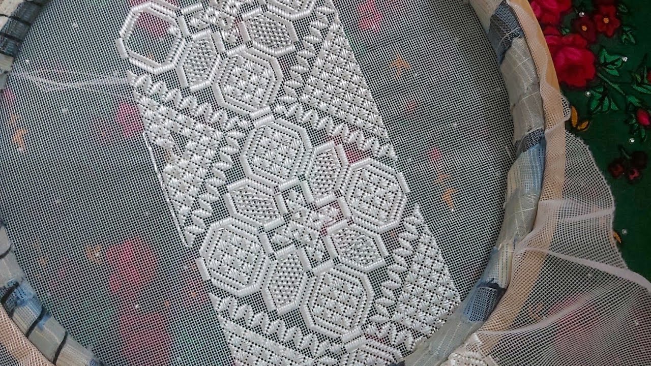 hand embroidery | hardanger embroidery part 4  خامک دوزی دمپا شلوار