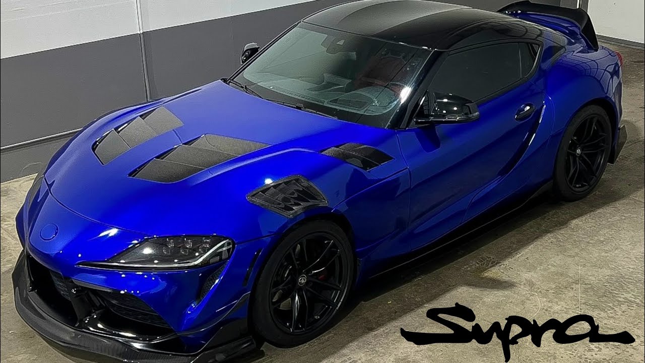 Преображение Toyota Supra A90 с помощью полной оклейки автомобиля и установки PPF!