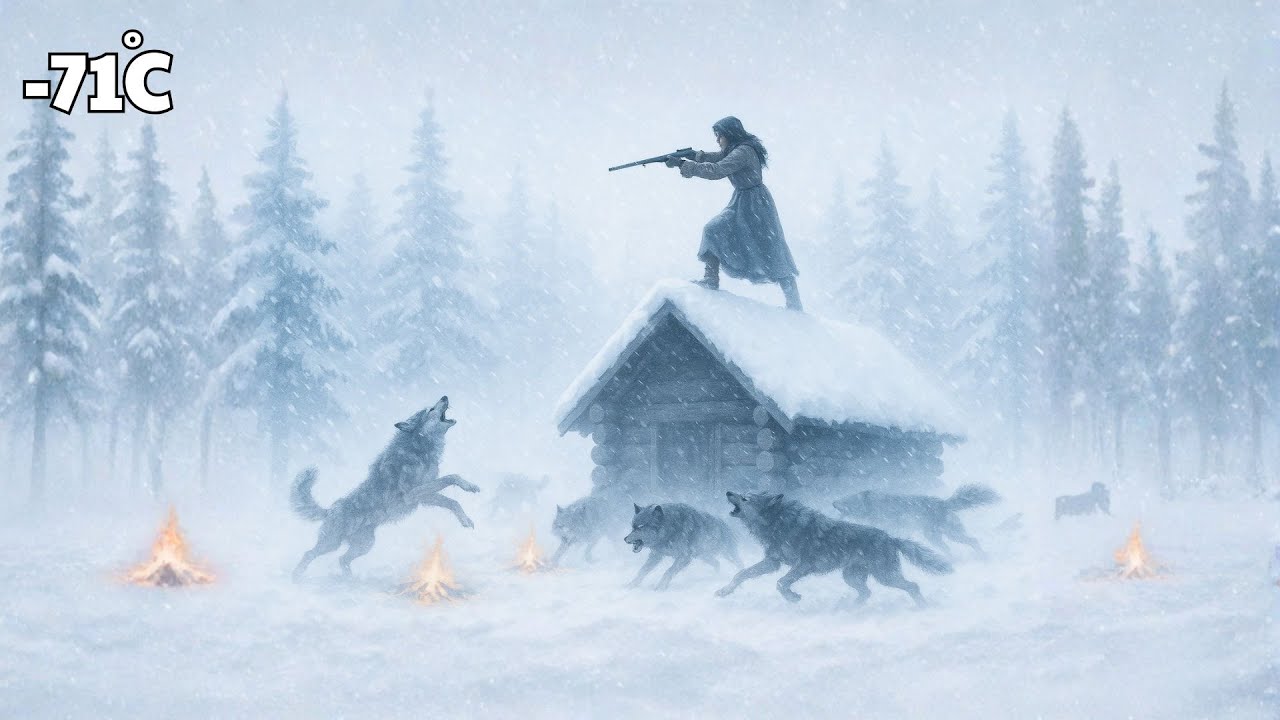 Widow on a 5 Meter Stilt Cabin Life in a Blizzard, Driving Off Wolves | Survival in Yakutia