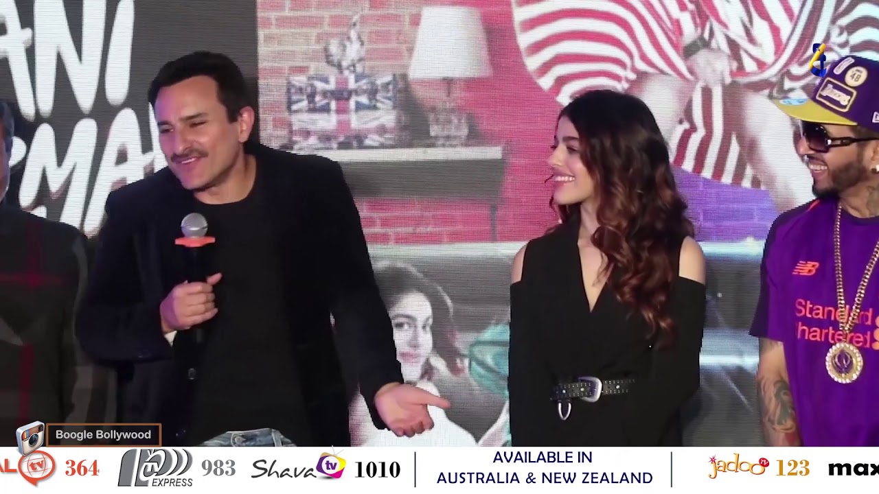 Gallan Kardi' Saif Ali Khan, Alaia Furniturewalla and Jazzy B at the launch I Boogle Bollywood