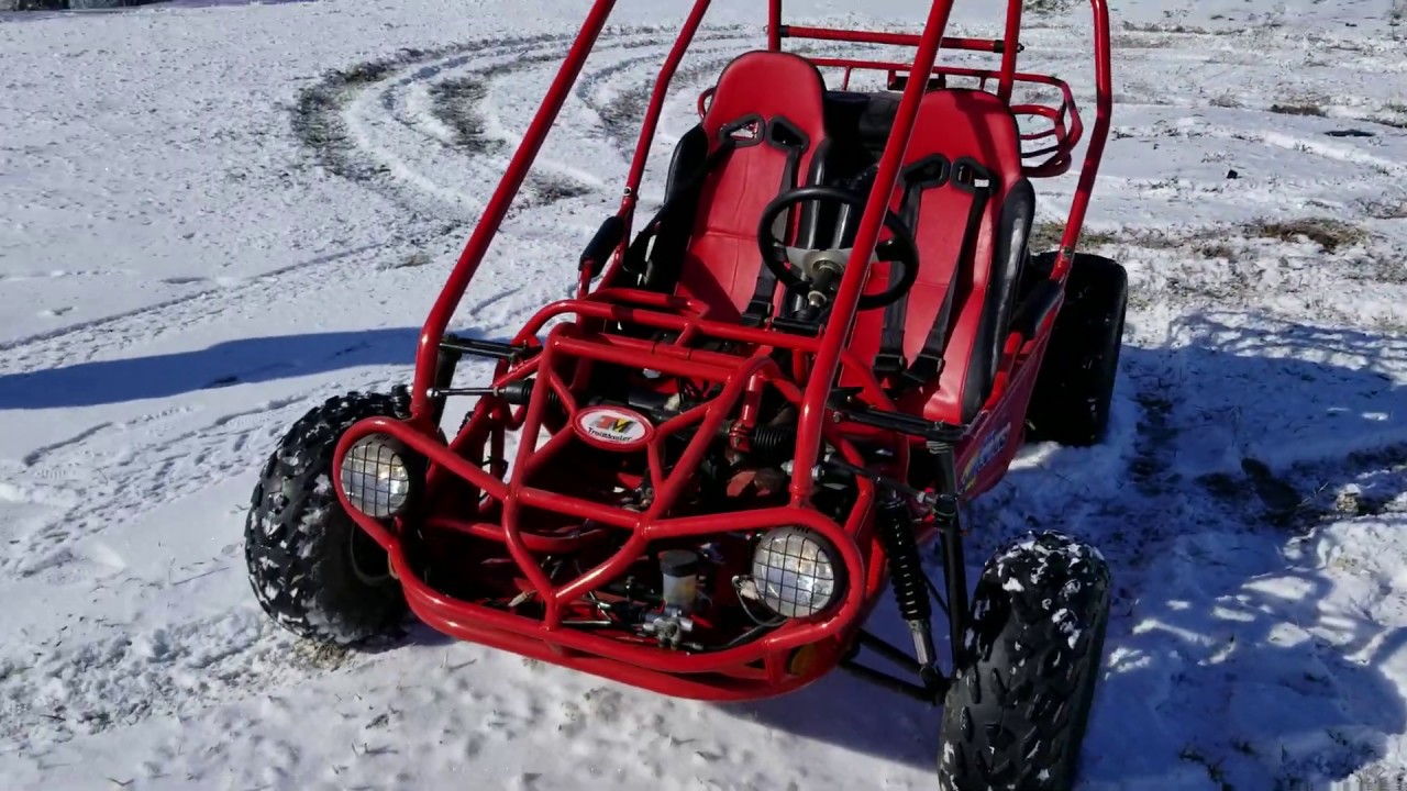 150cc Trailmaster XRS GO KART - CAN WE BREAK IT IN THE SNOW??