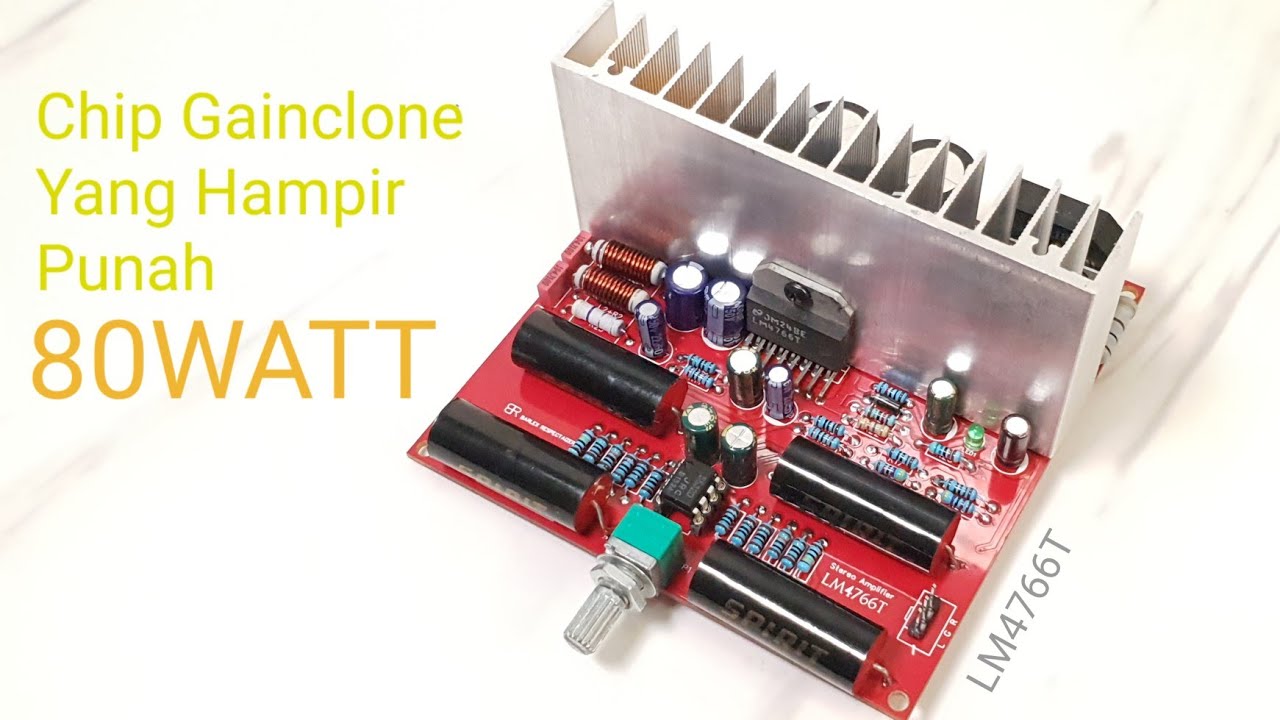 Make Stereo Amplifier using LM4766T 2X40WATT