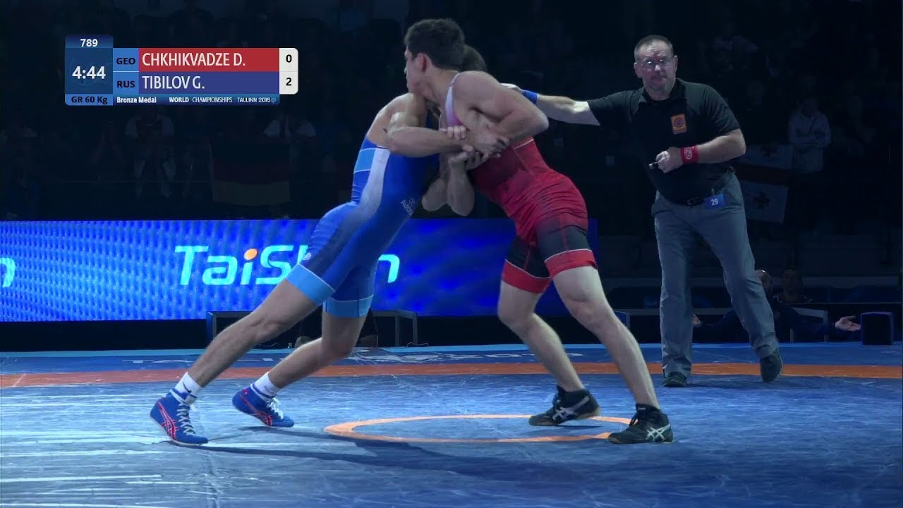 BRONZE GR - 60 kg: D. CHKHIKVADZE (GEO) v. G. TIBILOV (RUS)