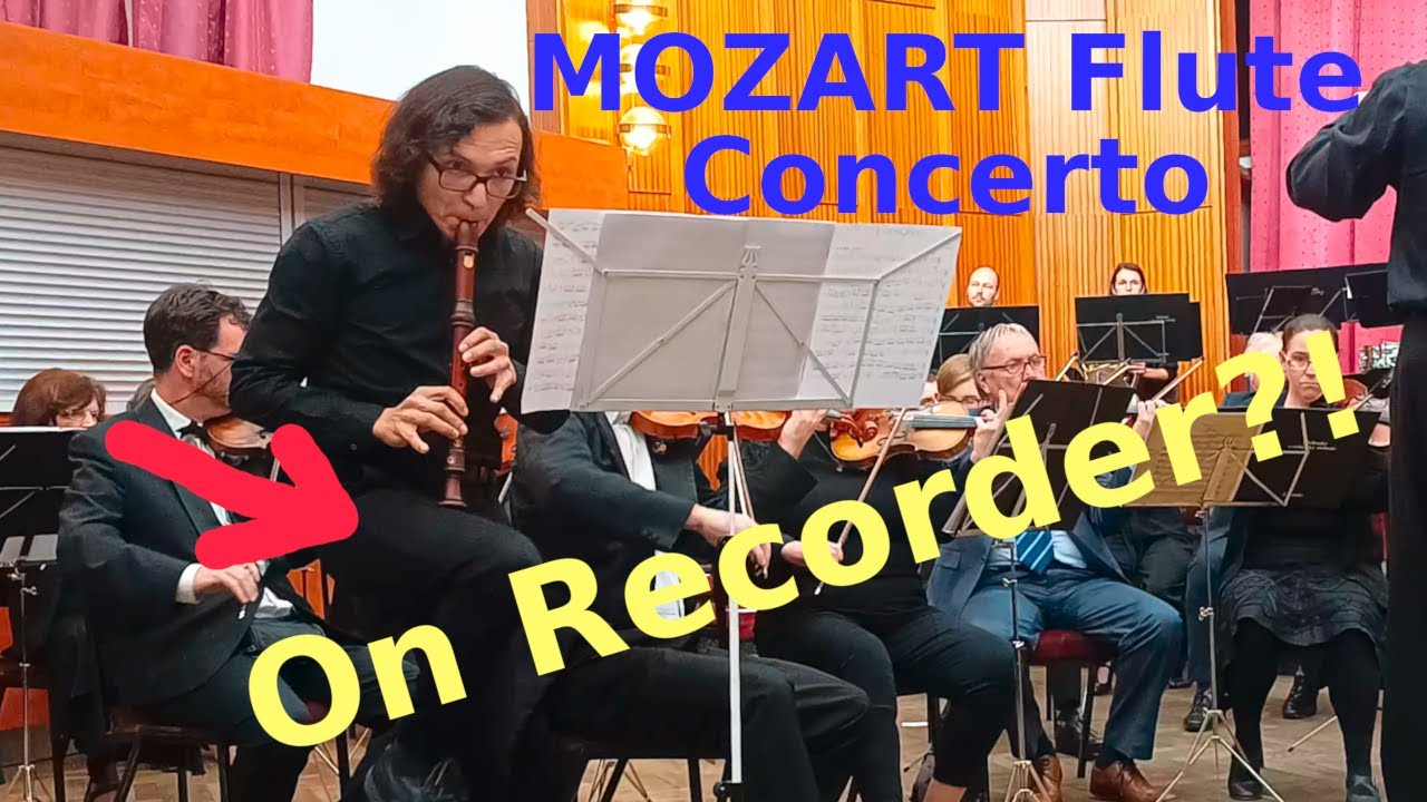Mozart - Concerto for Flute and Orchestra No 1 in G K313. Lukas Wroblewski, Küng K4 Alto Recorder