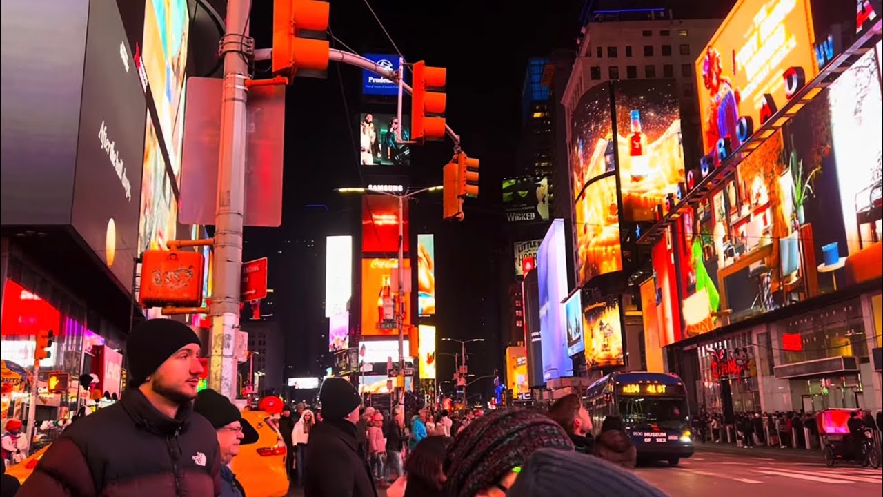 Times Square NYC:Walking Tour of the Crossroads of  the World. 