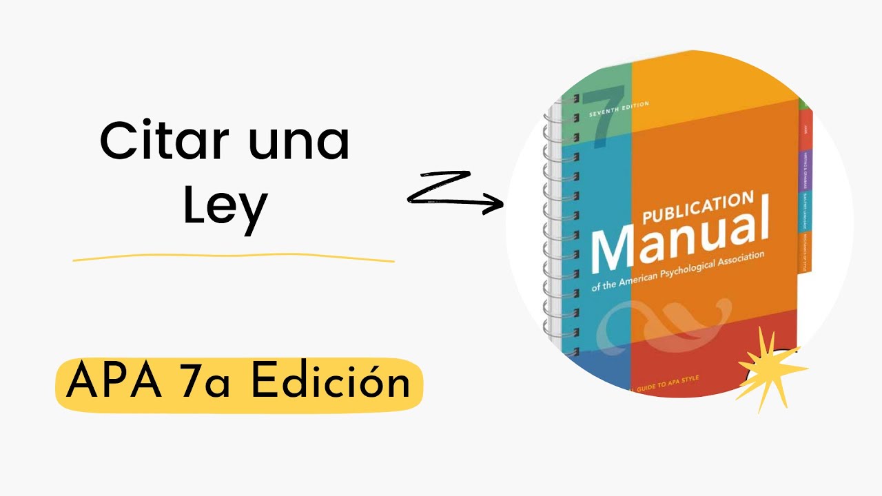 Citar una Ley en formato APA 7ma edición