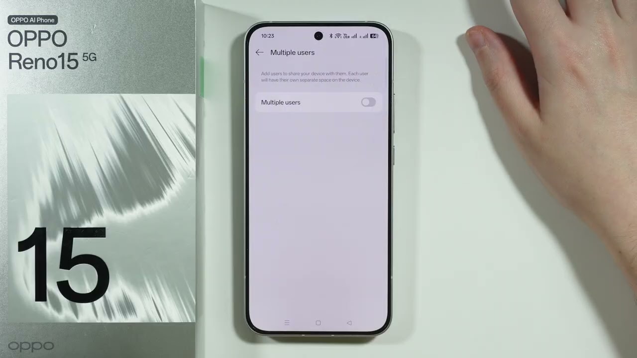 OPPO Reno 15: Как включить поддержку нескольких пользователей (добавить новых пользователей)