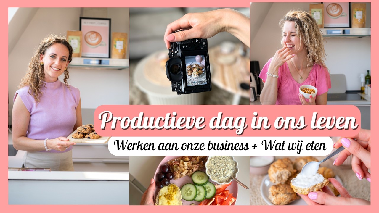 Gezonde & PRODUCTIEVE dag 💪🏼 - What we EAT IN A DAY 🫐🍧 | Travelling Sisters