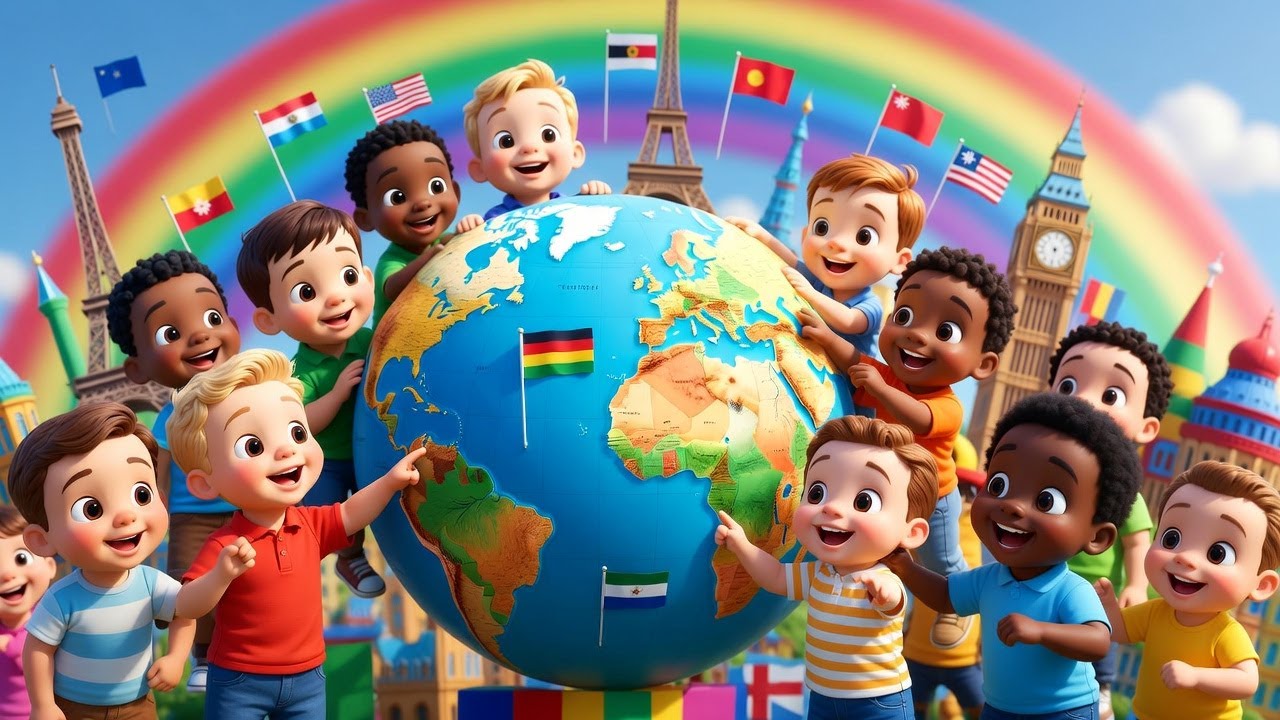 hello world, countries song for toddlers