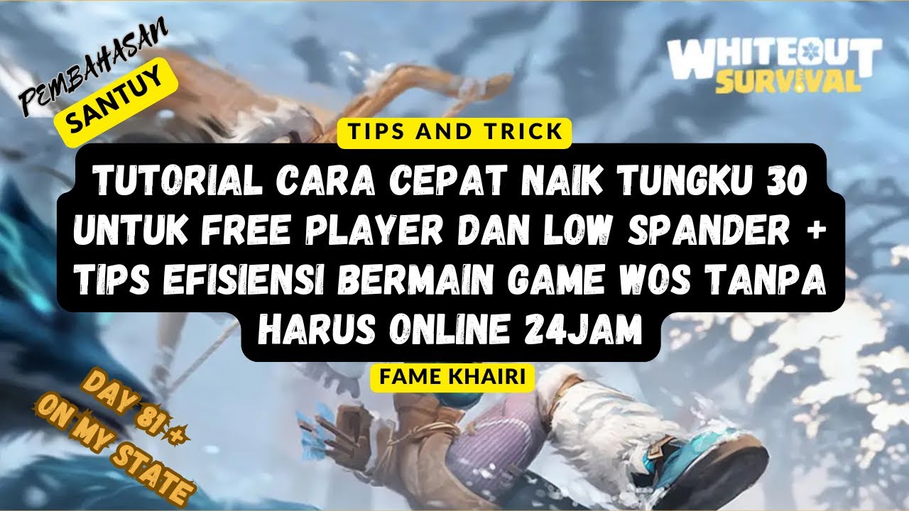 CARA CEPAT NAIK TUNGKU 30/FURNACE LEVEL 30+CARA EFISIEN CERMAT BERMAIN GAME WOS TANPA SERING LOGIN