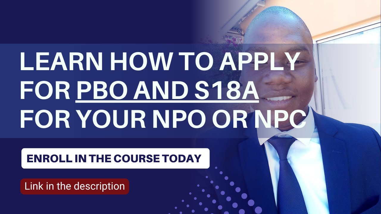 How to apply for PBO and Section 18A: A Step-by-Step Guide for NPOs and NPCs - Promo Video