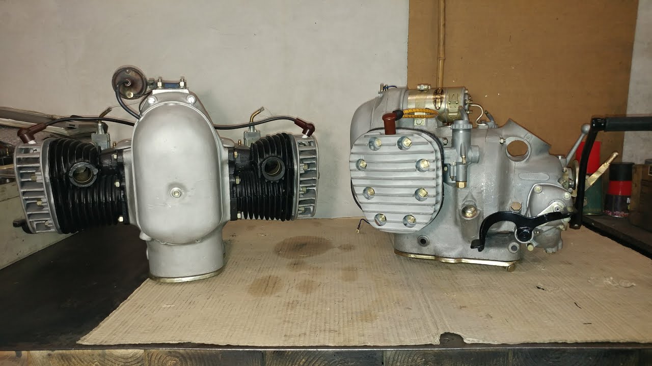 Запуск двигателей М-72 после ремонта. Часть 1. ИМЗ 1947. M72 engine started. Part 1. IMZ M-72 1947.