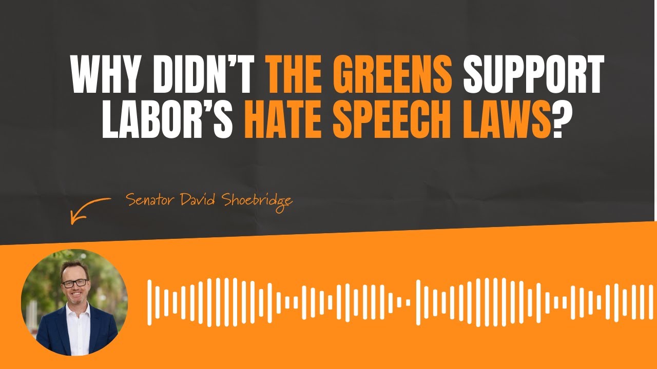 Why I REFUSED to pass DANGEROUS hate speech laws