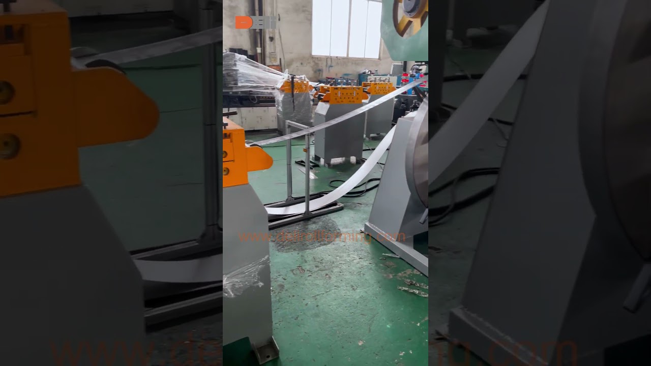 Storage Shelf L-Shaped Upright Column Roll Forming Machine Production Line Online Punching #machine