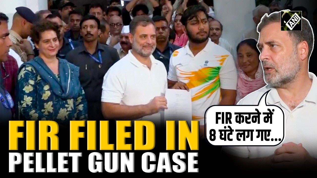 Rahul Gandhi Shows Fir Copy Filed In Pellet Gun Case After Sit-In At Police Station