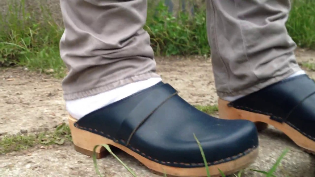 Blue wooden Clogs from Denmark