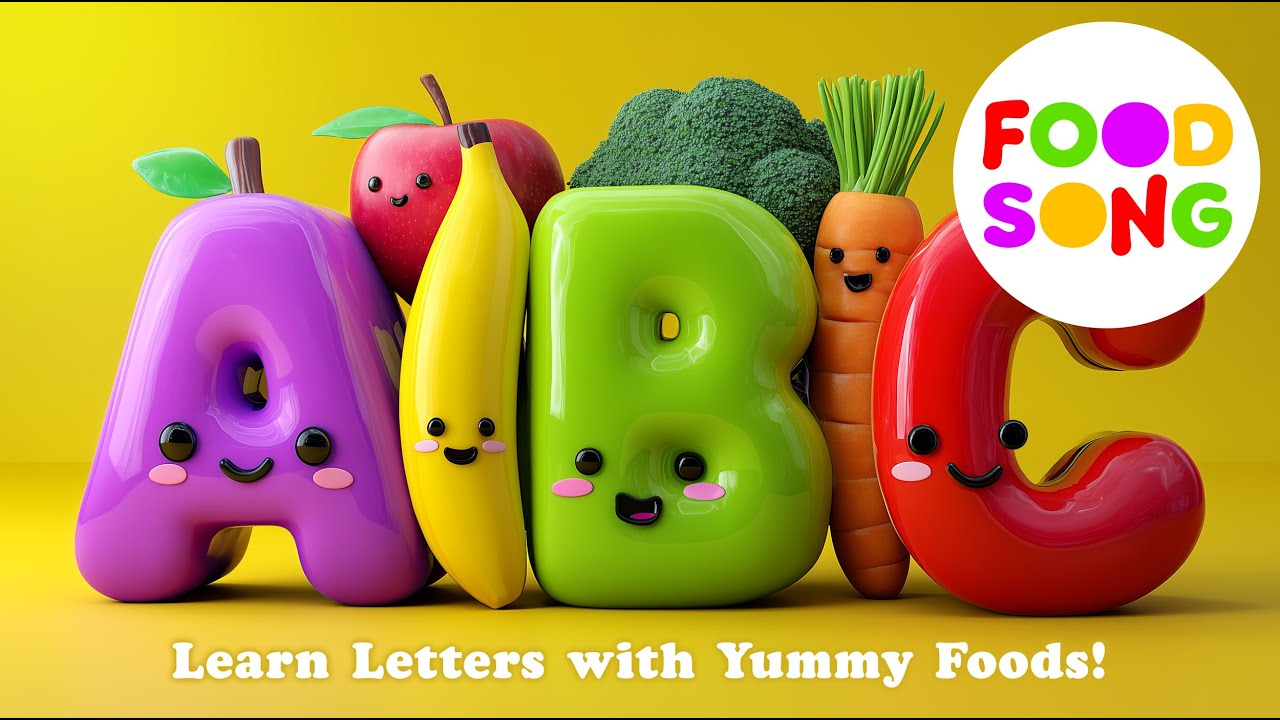 Alphabet Food Song 🍎 | ABC Song for Kids | Learn Letters with Food | Fun Nursery Rhyme for Children