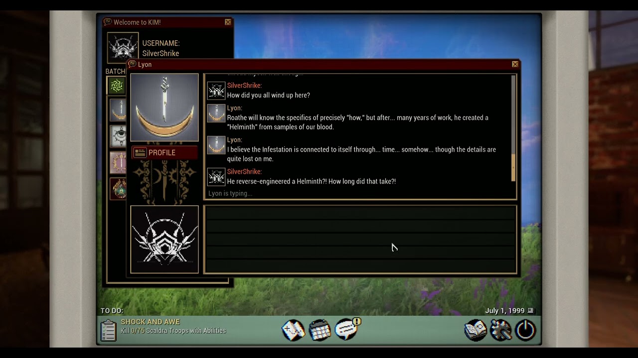 Warframe The Old Peace:  Asking Lyon to hear more about Roathe coming to the cathedral - guitar