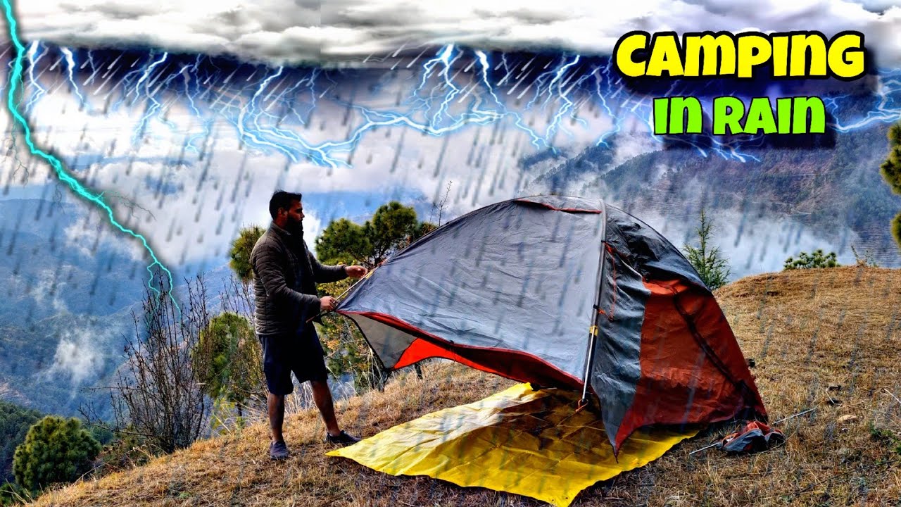 Solo Camping in Rain and Thunder | Camping In India