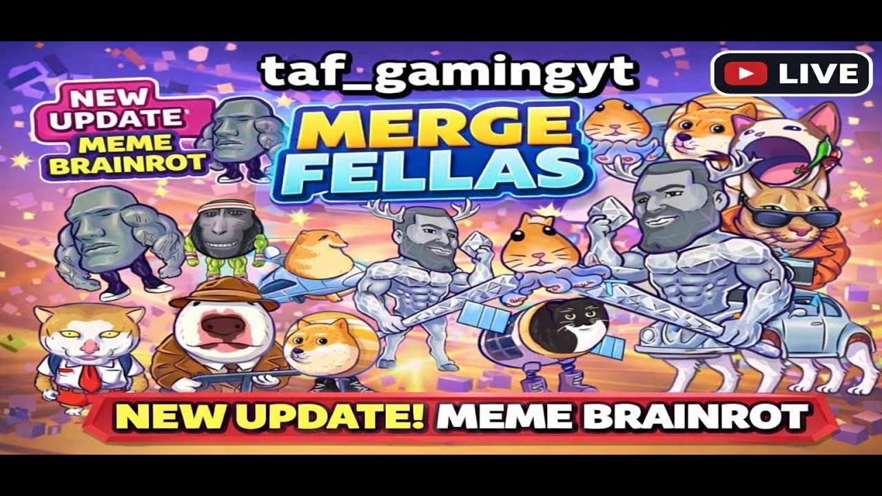Merge fellas MEME brainrot  GAMEPLAY 597 #live #roblox #taf_gamingyt #italianbrainrot