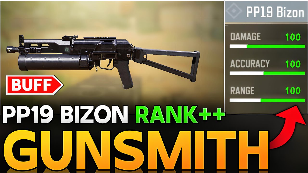 PP19 BIZON BUFF GUNSMITH IN CALL OF DUTY MOBILE| PP19 BIZON RANK BUILD COD MOBILE |