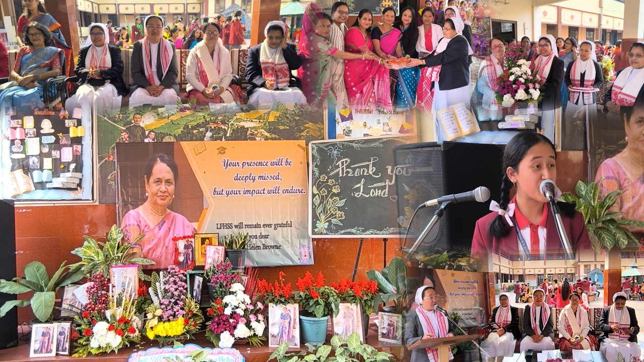 LFHSS FAMILY THANKING MAM HELEN BROWNE FOR  SERVING THIS INSTITUTION FOR 28 YEARS.