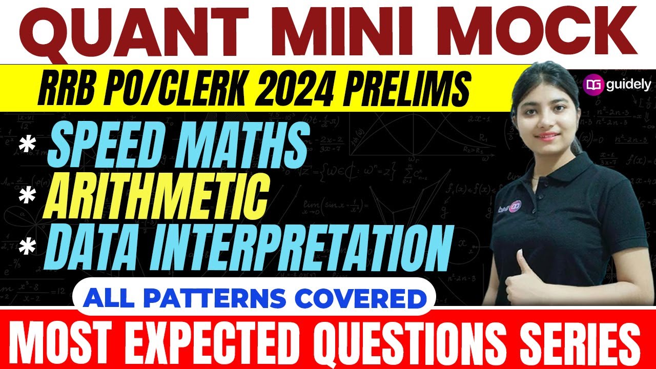 Quantitive Aptitude Most Expected Questions Practice For RRB PO Prelims | Mini Mock Test by Vanshika