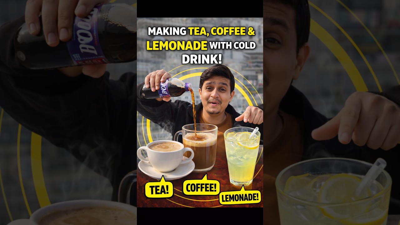 Making Tea Coffe and Lemonade with Colddrink 😳 #shorts