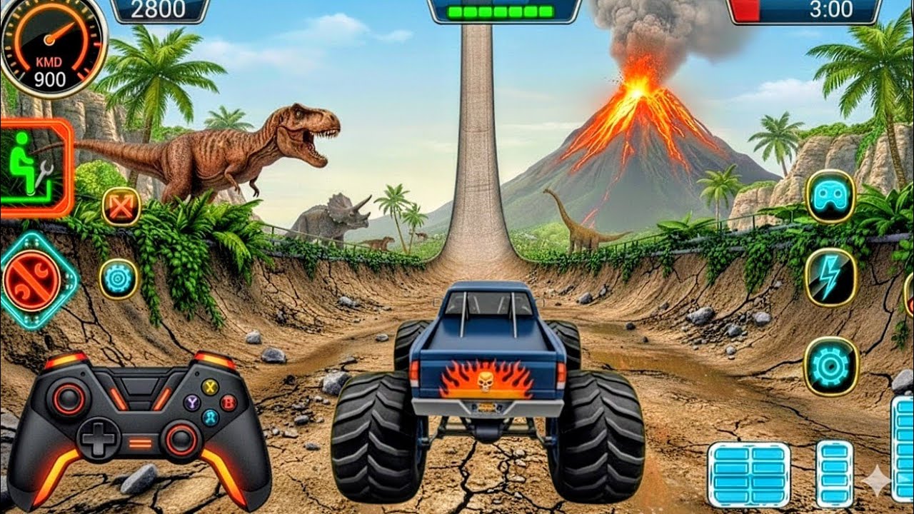 Monster Truck Mega Ramp Impossible Driver - Ultimate Car Stunts GT Racing - Android GamePlay