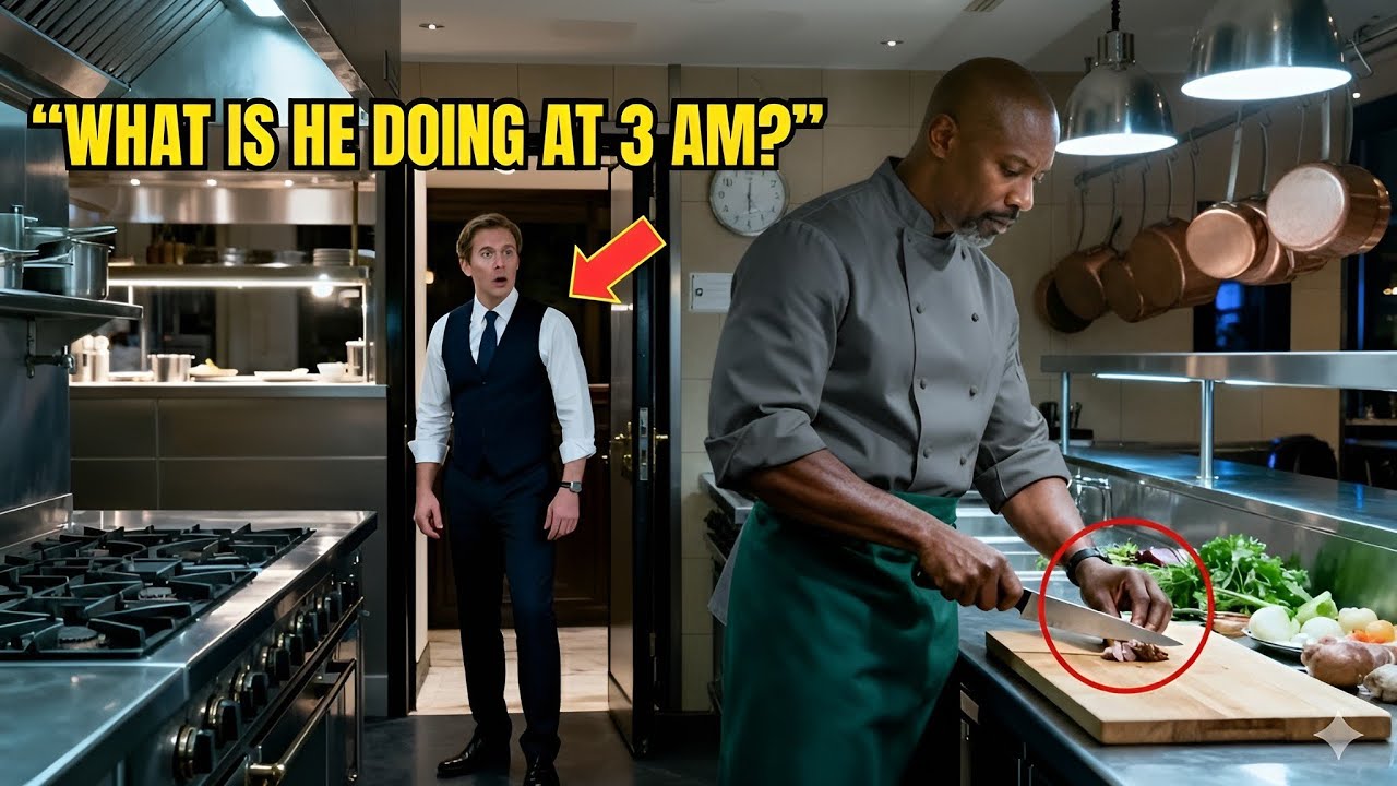 Boss Didn't Know Why the Kitchen Lights Were On at 3 AM - Until He Saw Black Chef Doing Something