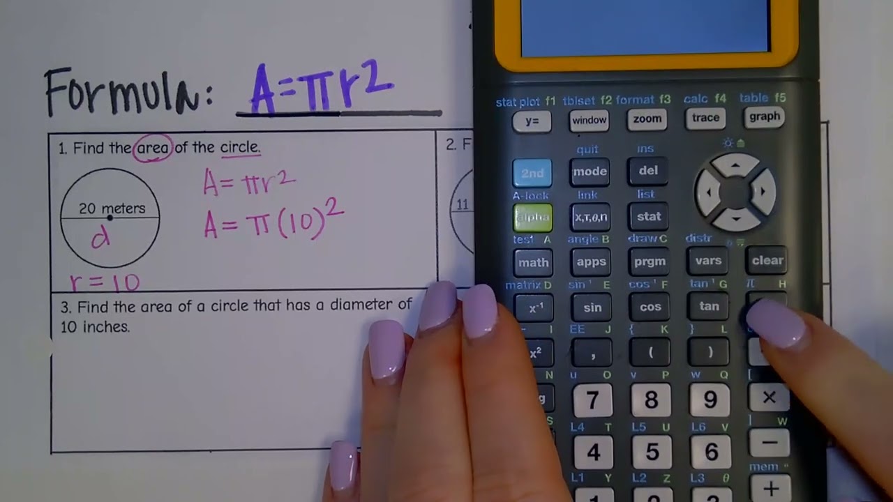 Honors - Parts of a Circle & Area Formula