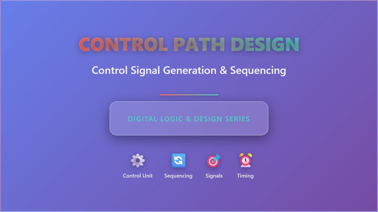 Control Path Design: Control Signal Generation & Sequencing Explained!