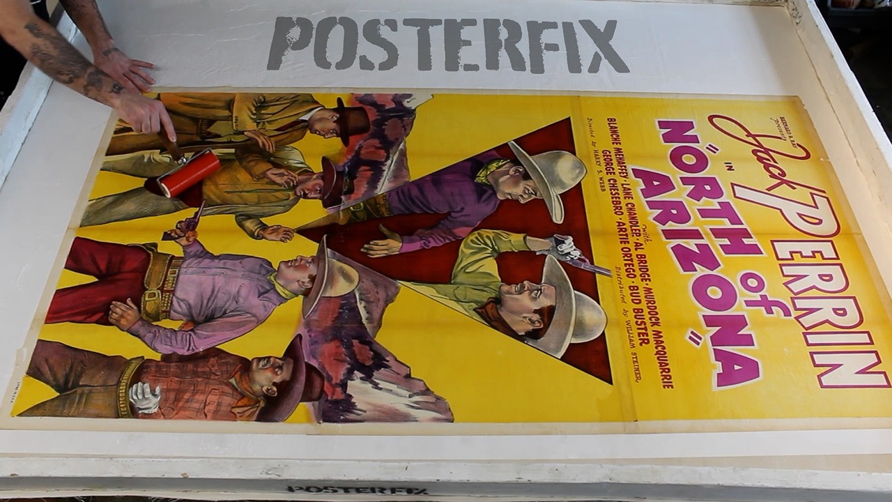 Linen Backing NORTH of ARIZONA -  Jack Perrin 1935 Posterfix