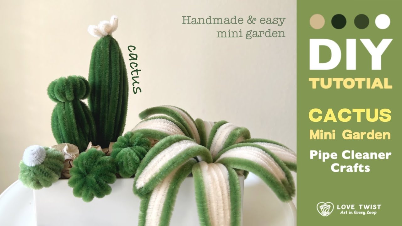 DIY Mini Cactus Garden: Crafting with Pipe Cleaners Easily