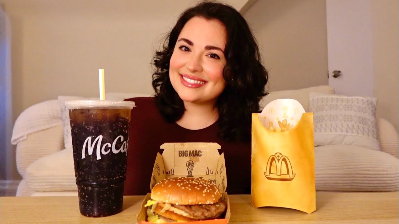 ASMR McDonald's Mukbang + whisper ramble (FIFA World Cup update, tv shows, dating)
