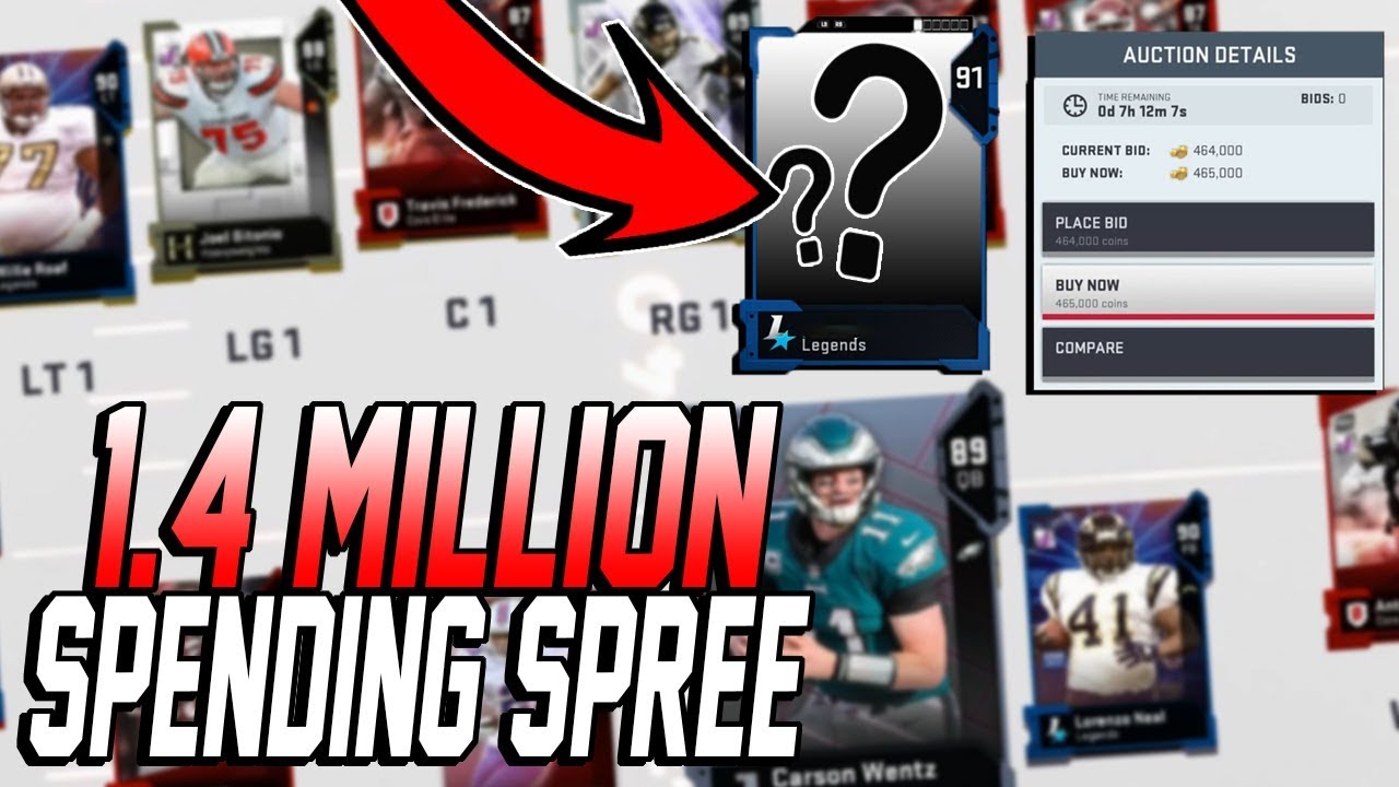 1.4 MILLION COIN SPENDING SPREE! CREATING THE BEST OFFENSE! !|MADDEN 19 ULTIMATE TEAM SPENDING SPREE