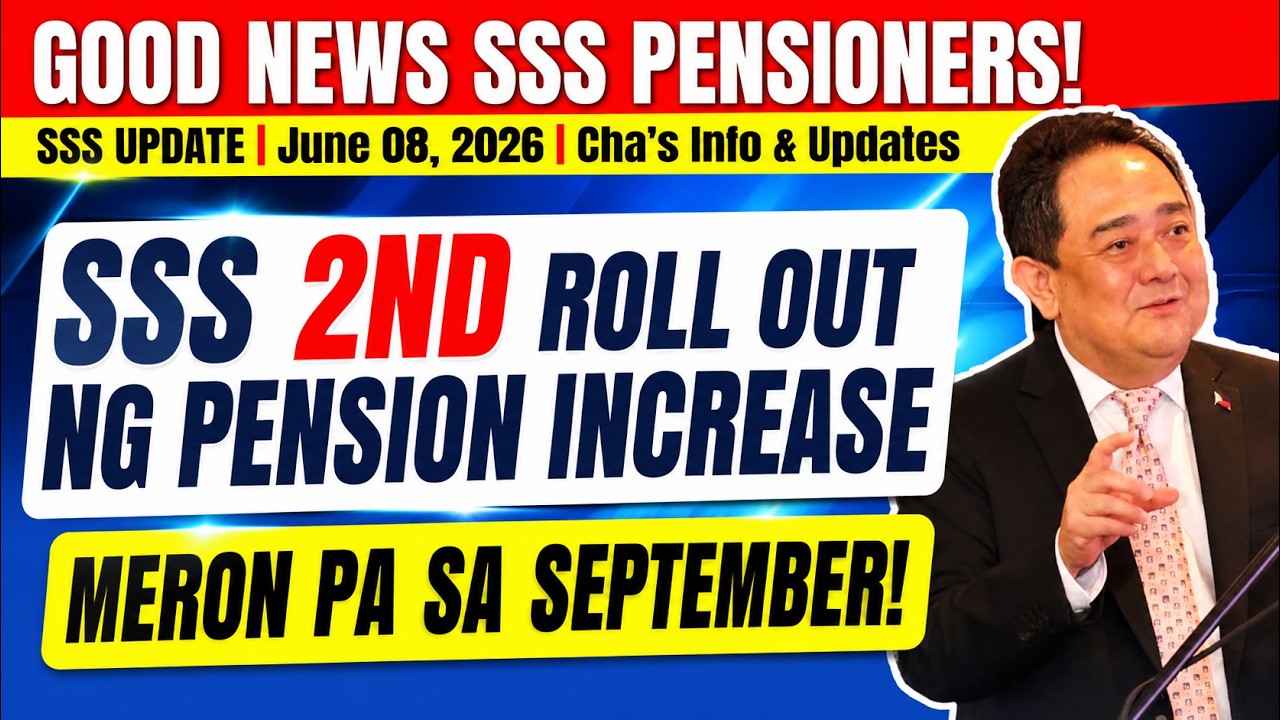 ✅ GOOD NEWS SSS PENSIONERS! 2ND ROLL OUT NG PENSION INCREASE MERON PA SA SEPTEMBER! #sss