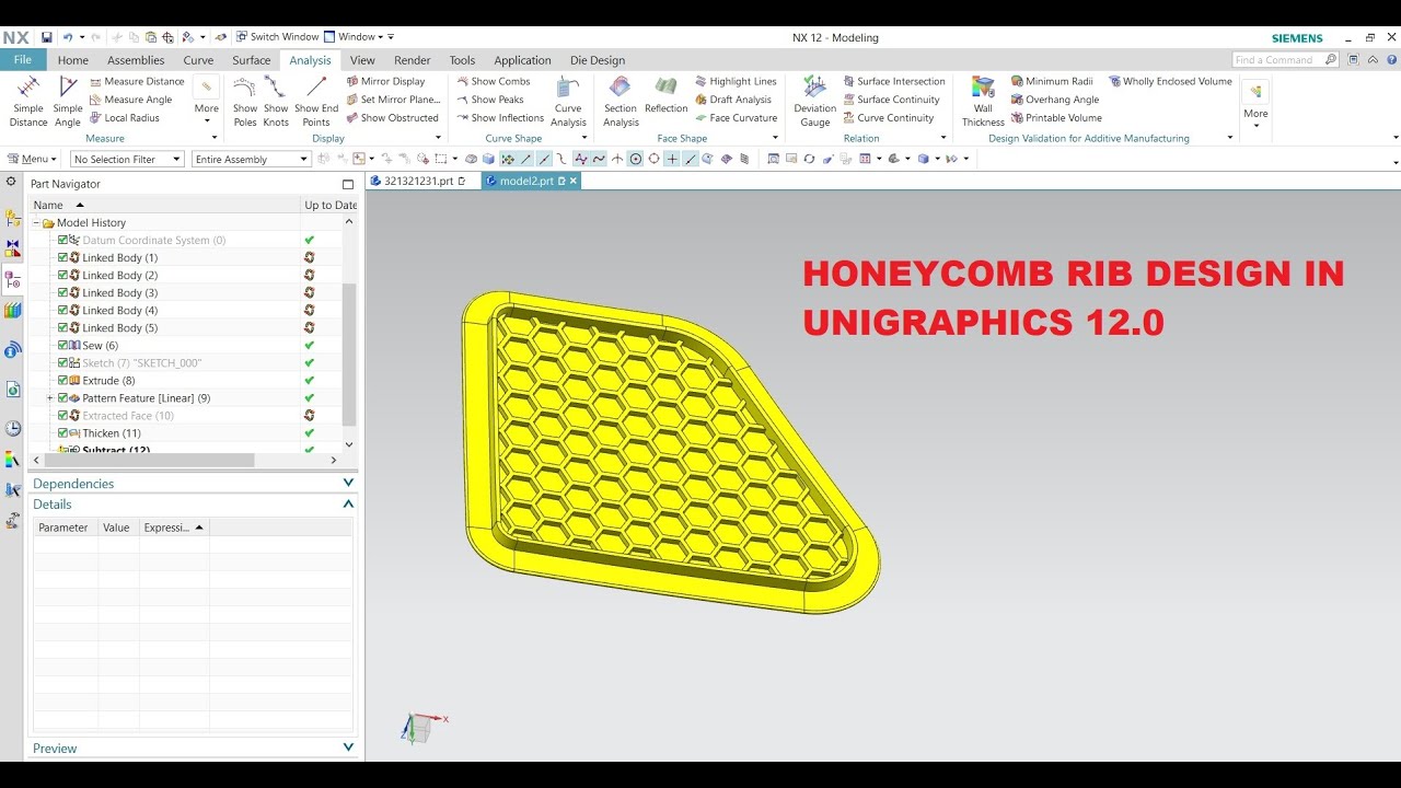 SPEAKER GRILL, HONEYCOMB RIB DESIGN FOR DOOR TRIM IN SIEMENS 12.0