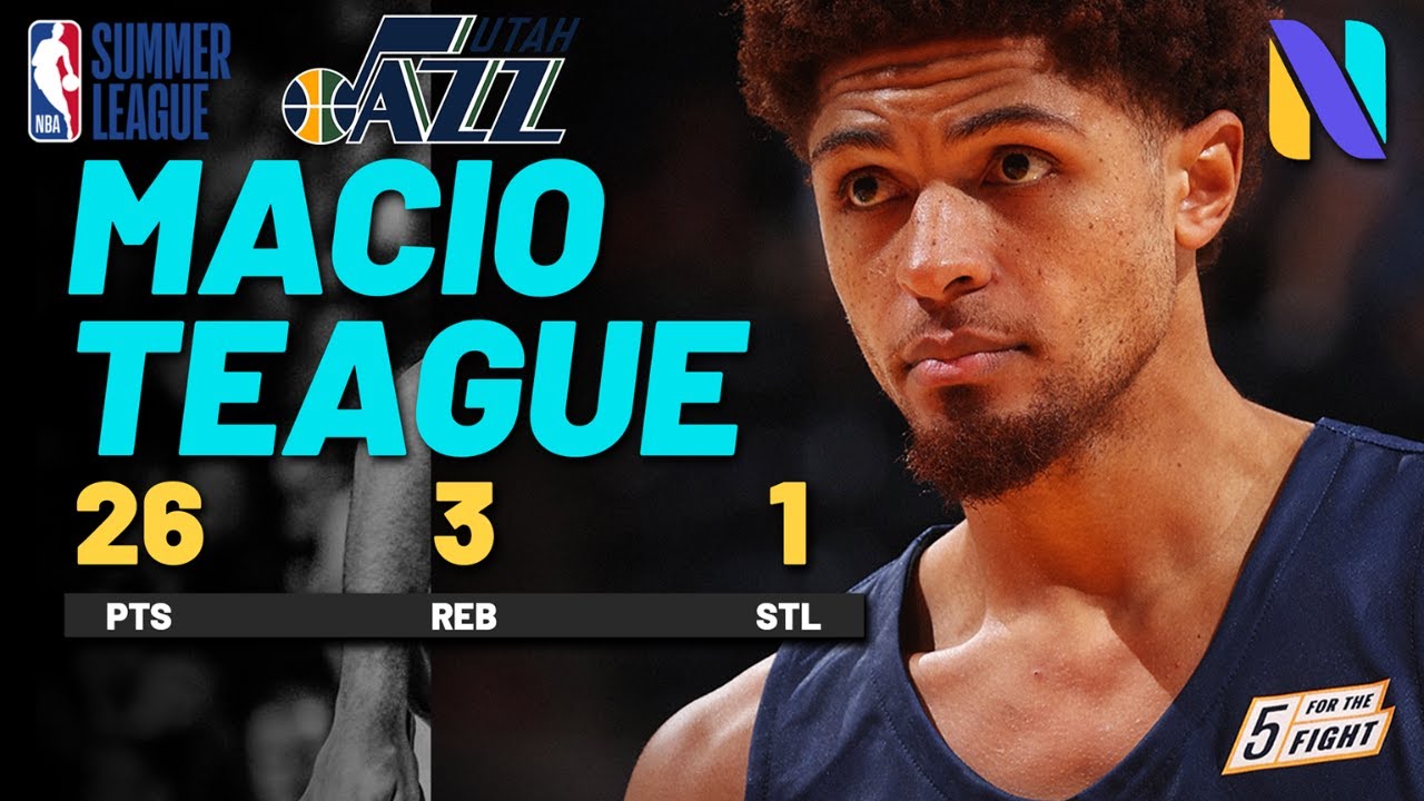 MaCio Teague leads Utah Jazz Blue vs San Antonio Spurs | 26 PTS 3 REBS 2 STL #NBASummer